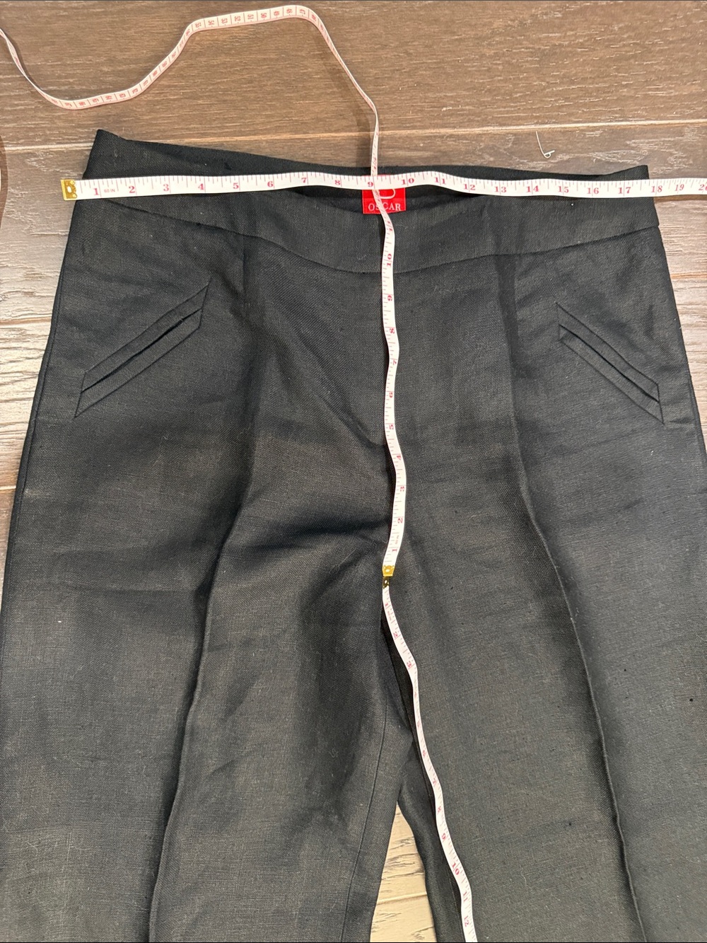 O by Oscar de la Renta Linen Wide Leg Pants - Picture 7 of 8